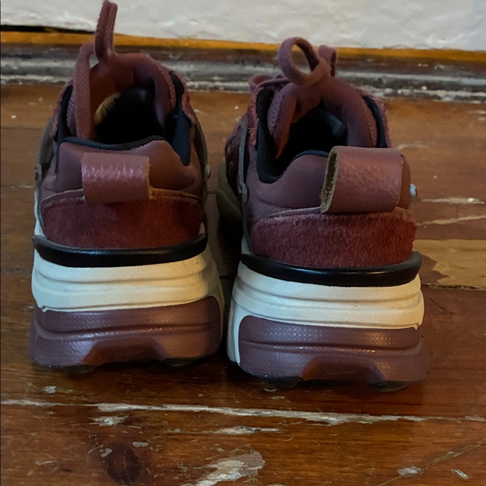 Nike Women's Burgundy Athletic Shoes with Cream Details - Picture 4 of 5